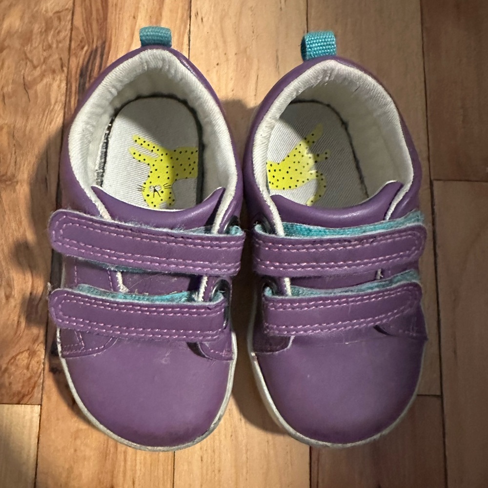 Purple Ten Little Shoes with Velcro Straps